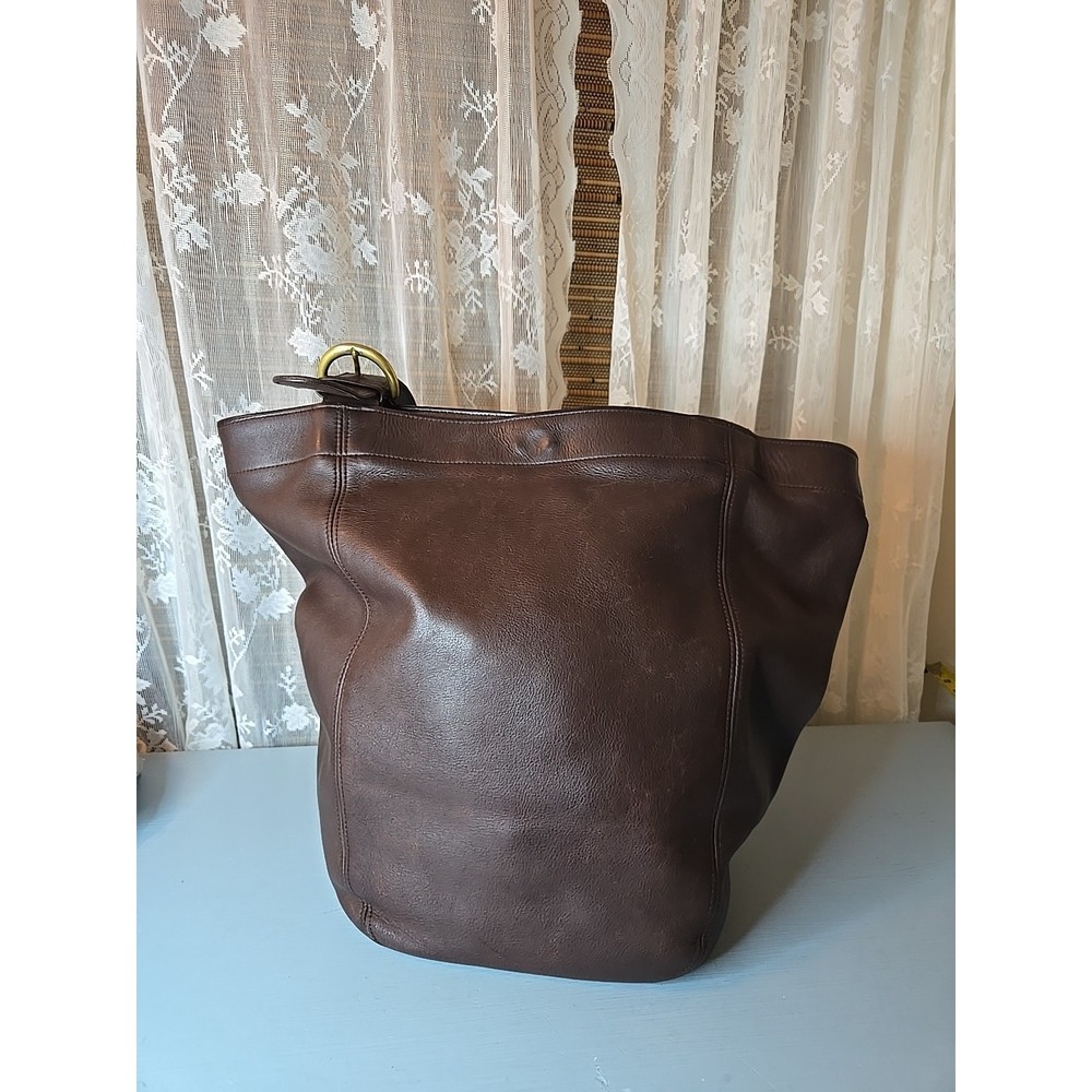 Vintage Coach Dark Brown Mahogany, Leather Work Tote 4082 No Hang Tag Usa 90 (s6